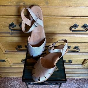 Kork-Ease gold leather sandals size 9 M